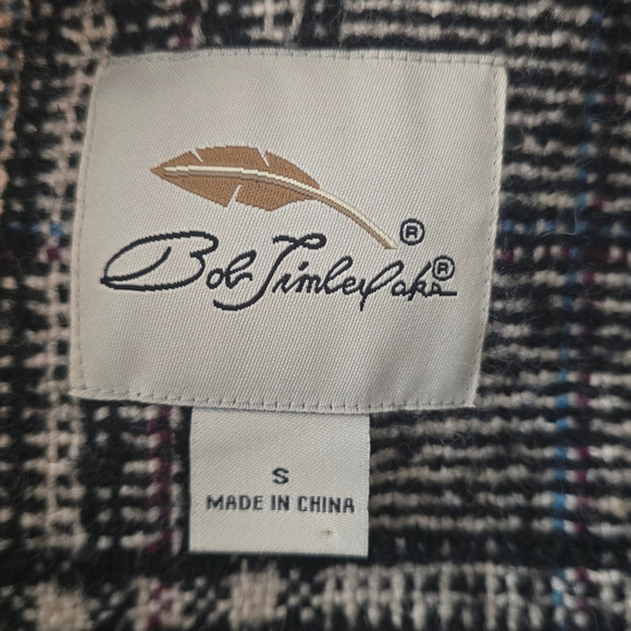 Bob Timberlake Wool Blend Tweed Front Pockets Long Line Women's Jacket S - Picture 5 of 6